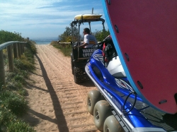 Warringah Lifeguard Service using the Dolly 36 with the optional Hitch Kit