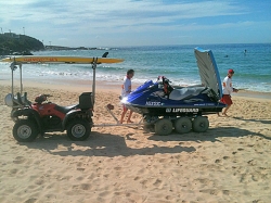 Warringah Lifeguard Service using the Dolly 36 with the optional Hitch Kit