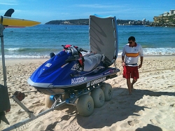 Warringah Lifeguard Service using the Dolly 36 with the optional Hitch Kit